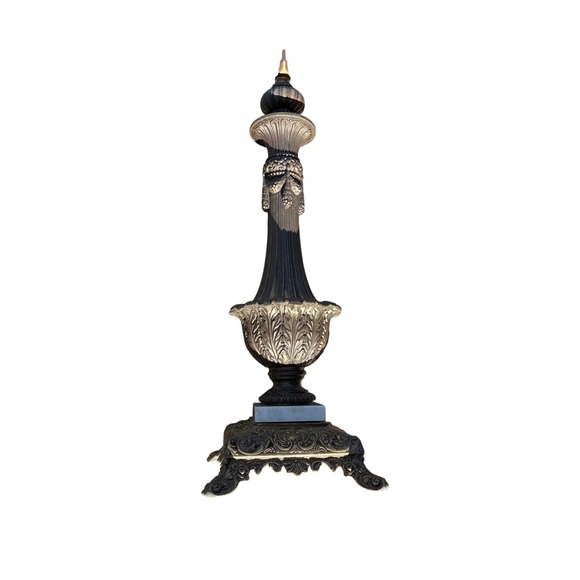 L&L WMC Other - Vintage L&L WMC 8698 Cast Metal Marble Lamp Base Ornate Neoclassical 22in